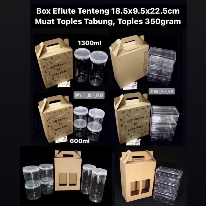 Jual Box Eflute Tenteng 18.5x9.5x22.5cm Muat Toples Tabung 9cm Hapiness ...