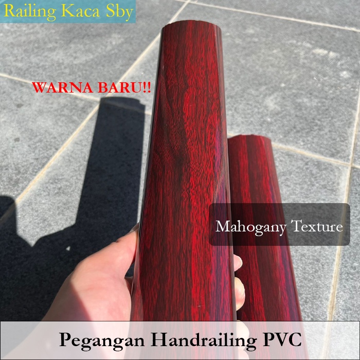 Jual HANDRAILING PVC PEGANGAN RAILING TANGGA WARNA MAHOGANY SERAT ...