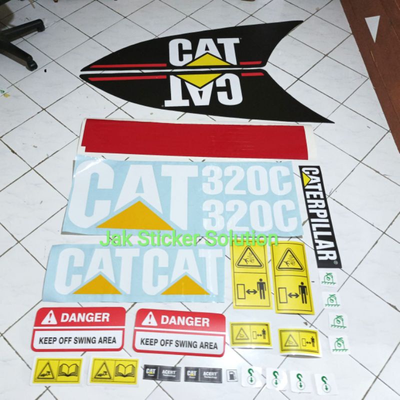 Jual Stiker Excavator Cat 320c Sticker Alat Berat Shopee Indonesia 9297