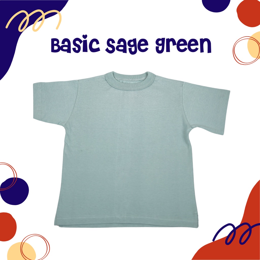 Jual Kaos Polos Baju Basic Dewasa Sage Green Kahf I T Shirt Basic Sage