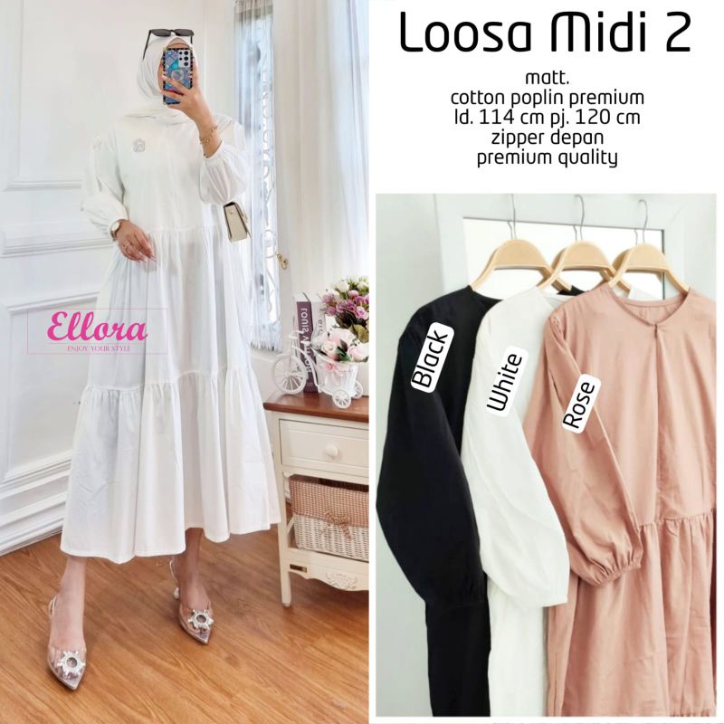 Jual Loosa Midi #2 ori Ellora | Shopee Indonesia