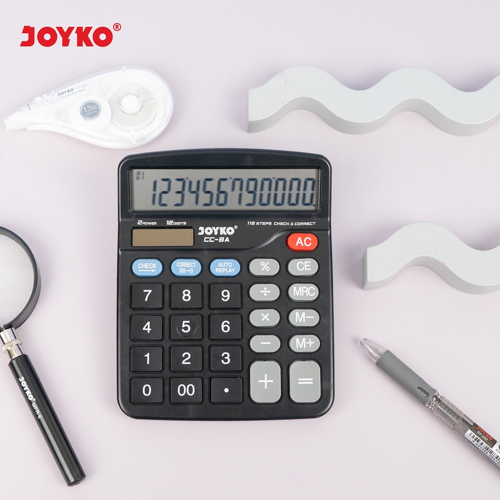 JOYKO Calculator Kalkulator CC-8 12 Digits Check & Correct (4)