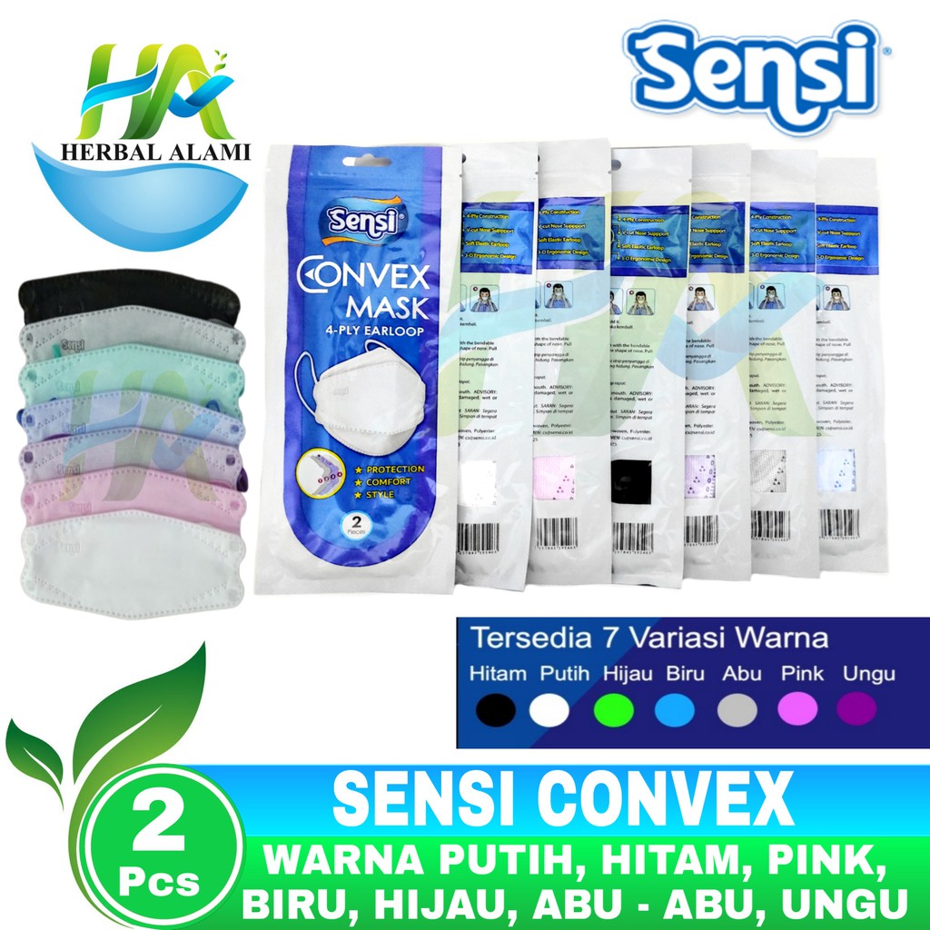 Jual Masker Sensi Mask Convex 4 Ply Earloop Sachet Isi 2 Pcs Shopee Indonesia 1730