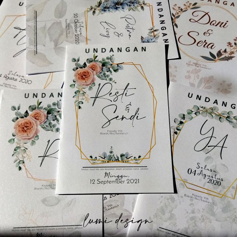 Jual Undangan Pernikahan Murah Flower Frame | Shopee Indonesia