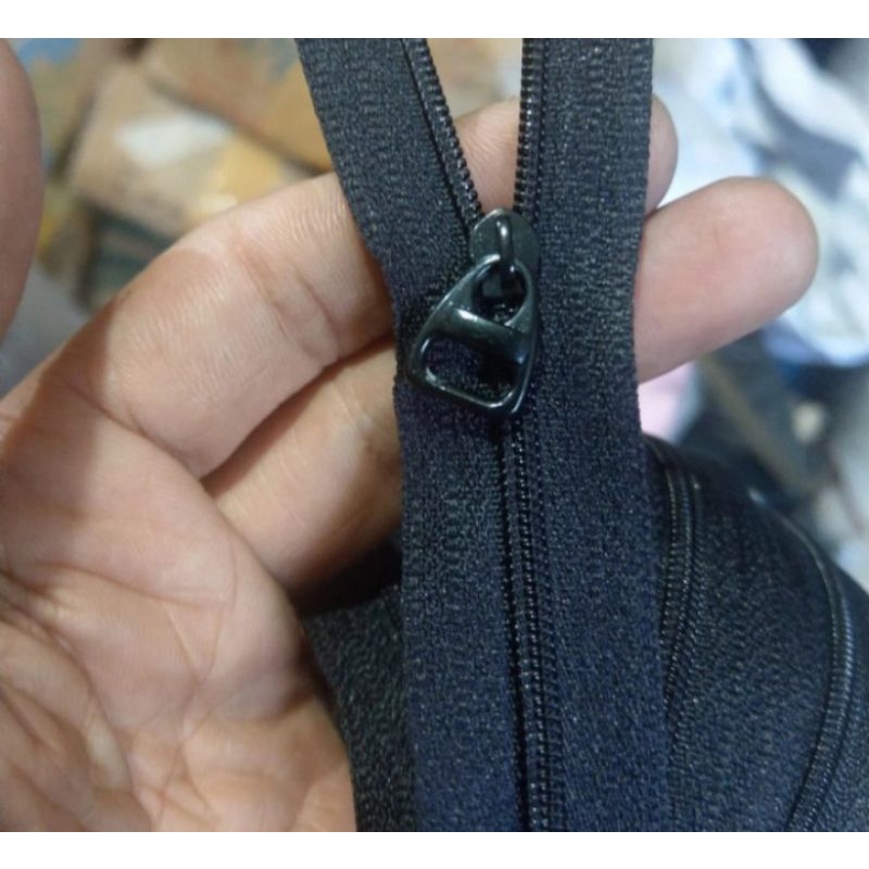 Jual kepala resleting gigi coil plastik no.3 model biasa dan Terbalik