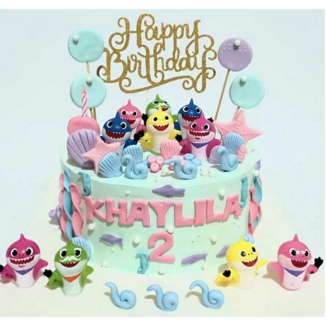 Jual Cake Baby Shark/kue ulang tahun baby shark/kue ultah baby shark