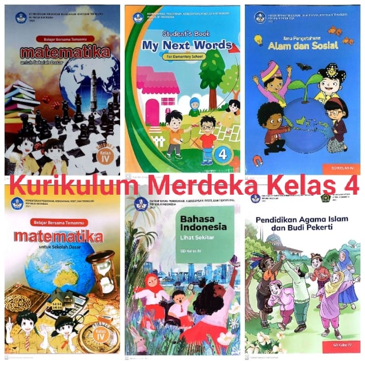 Jual Paket Buku Kurikulum Merdeka Kelas 4 . Matematika vol 1 & 2 bahasa ...