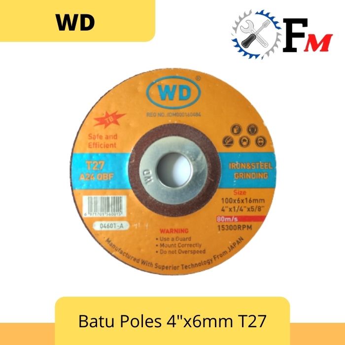 Jual Batu Poles Wd 4 Inch Mata Gurinda Poles Wd 4x6 Gerinda Poles Slep Asah Wd 4 X 6mm 5305