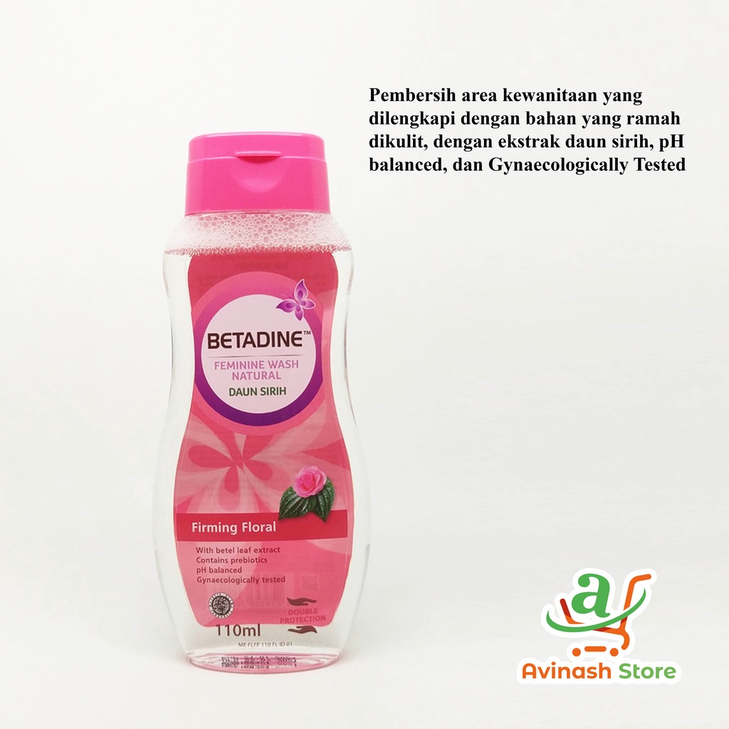 Jual BETADINE FEMININE WASH NATURAL DAUN SIRIH FIRMING FLORAL 110 ML