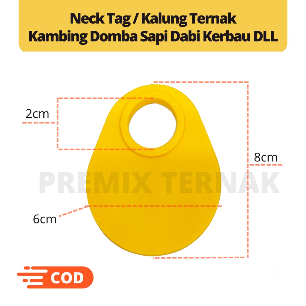 Jual NECK TAG KAMBING FREE TALI TINGGAL PASANG - NECKTAG Penanda Kalung ...