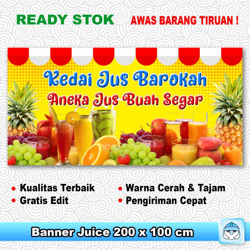 Jual Banner Spanduk Jus Buah Sup Buah Shopee Indonesia