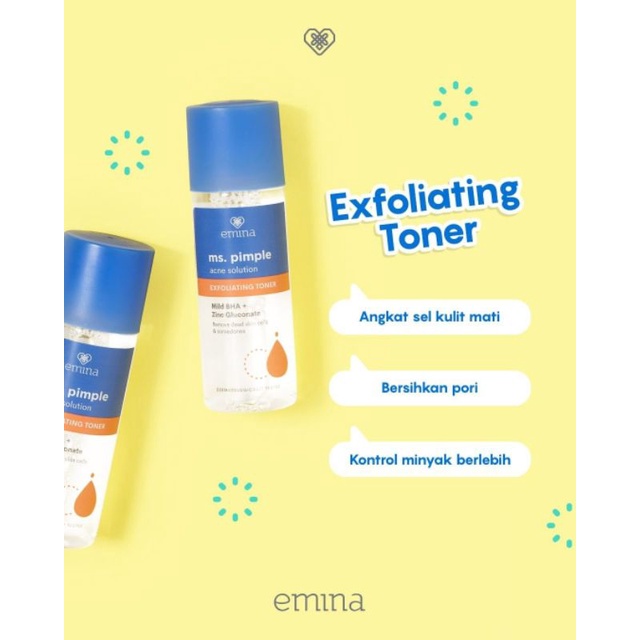 Jual EMINA MS PIMPLE EXFOLIATING TONER 100 ml Shopee Indonesia