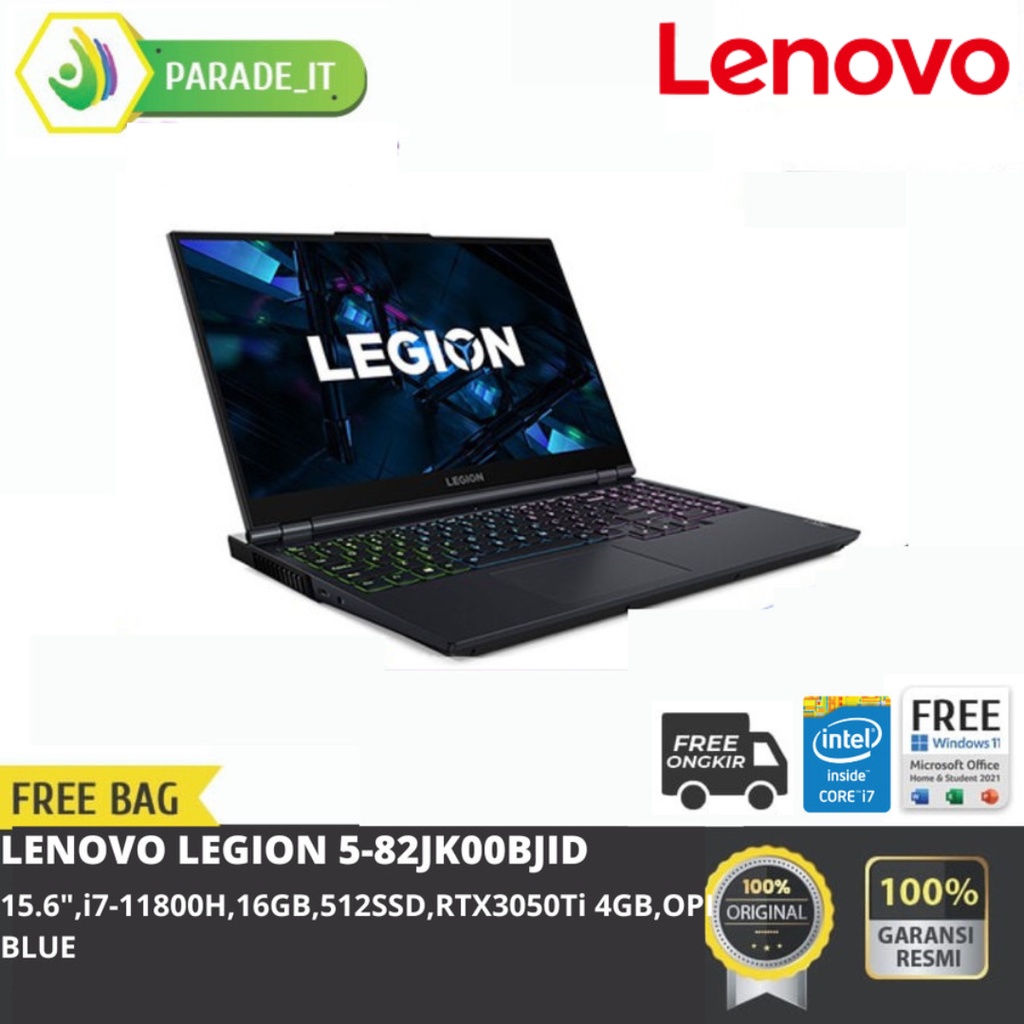 Jual LENOVO LEGION 5 15ITH6 82JK00BJID (i7-11800H,16GB,512GB,RTX3050Ti ...