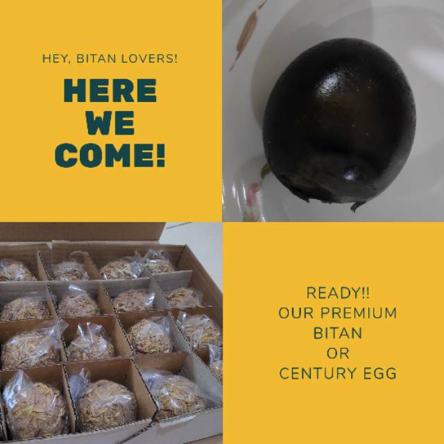 Jual Telur Bitan / Telur Pitan / Century egg Cap 