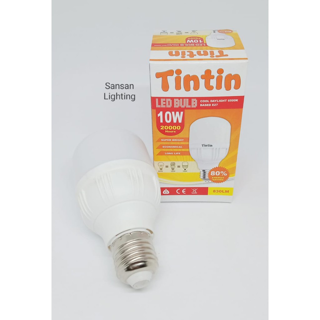 Jual Lampu Led Tabung 10 Watt Tintin Putih Super Terang Shopee Indonesia