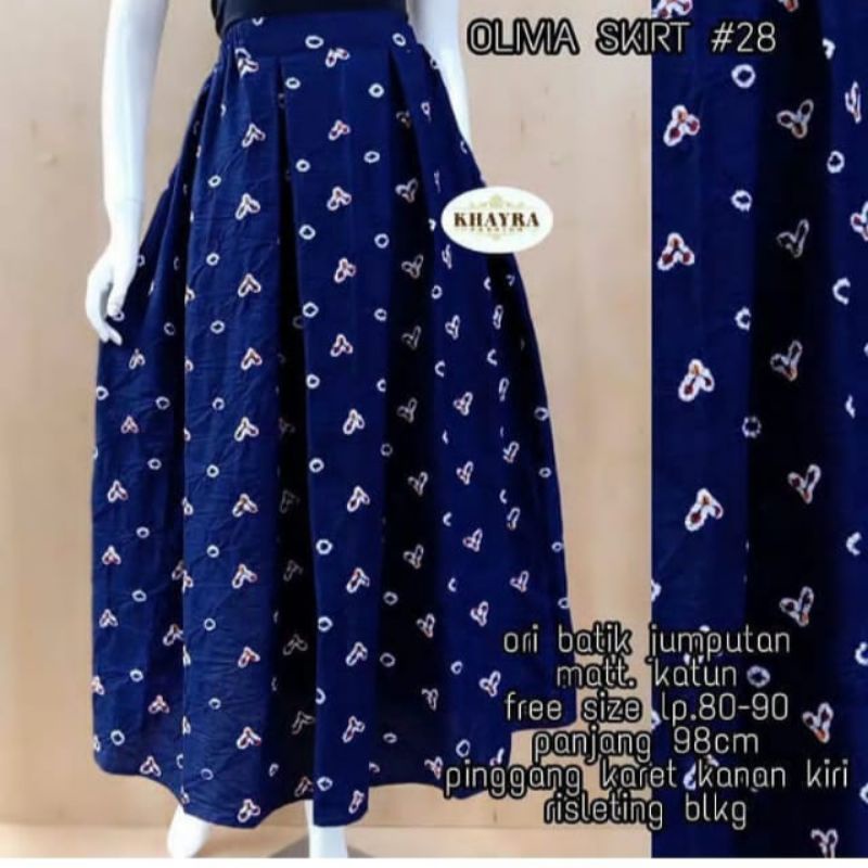 Jual rok batik jumputan ori allsize fit XXL(XXL kecil) model klok ...