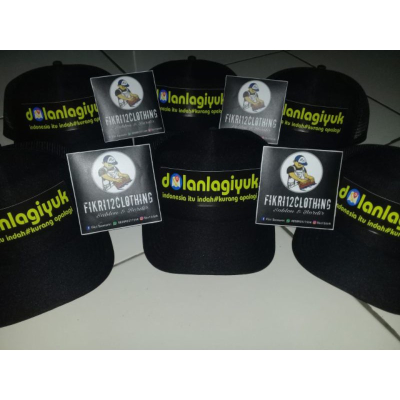 Jual Custom Topi Bebas Design/Custom Topi Satuan/Custom Topi Logo ...