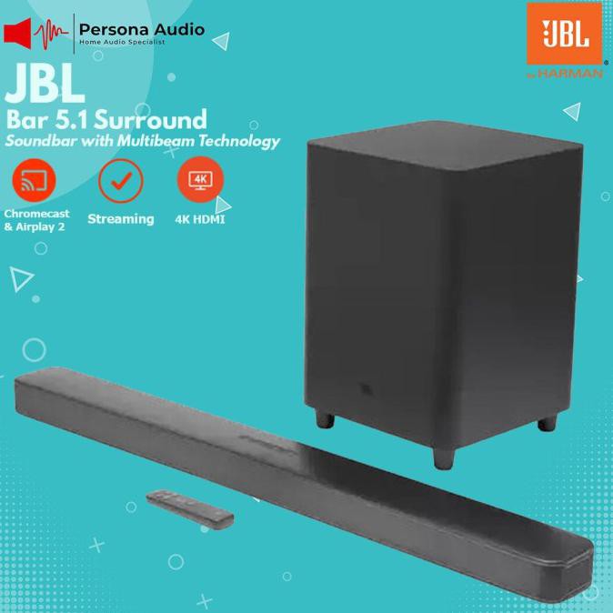 Jual JBL Bar 5.1 Surround Soundbar with Multibeam Sound Technology