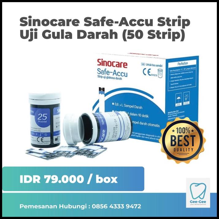 Jual Sinocare Safe Accu Strip Uji Gula Darah Strip Shopee Indonesia