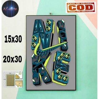 Jual poster sepatu basket hiasan dinding pajangan sepatu Nike