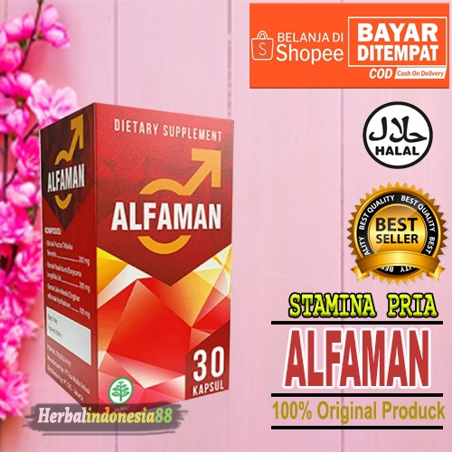 Jual Ready Alfaman Suplemen Penambah Stamina Pria Dewasa 30 Kapsul