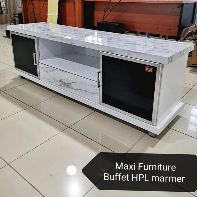 Jual Rak Tv / Buffet Tv Kayu + Hpl - Hitam Karlinamandila | Shopee ...