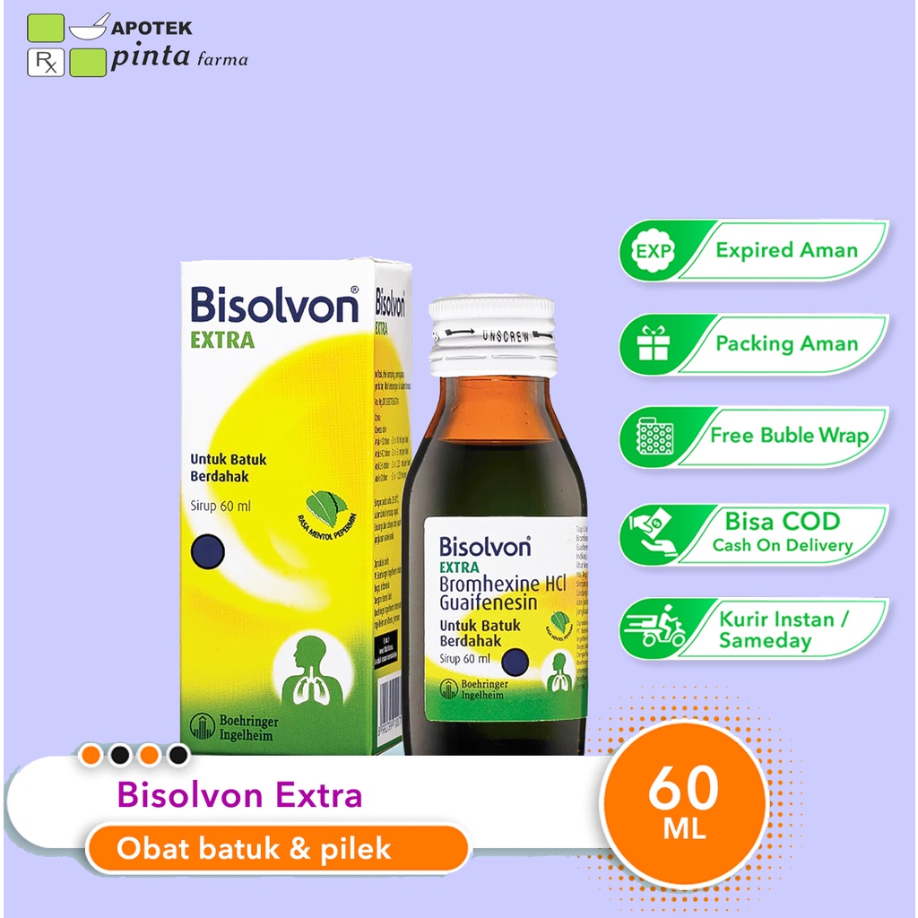 Jual Bisolvon Extra 60ML | Shopee Indonesia