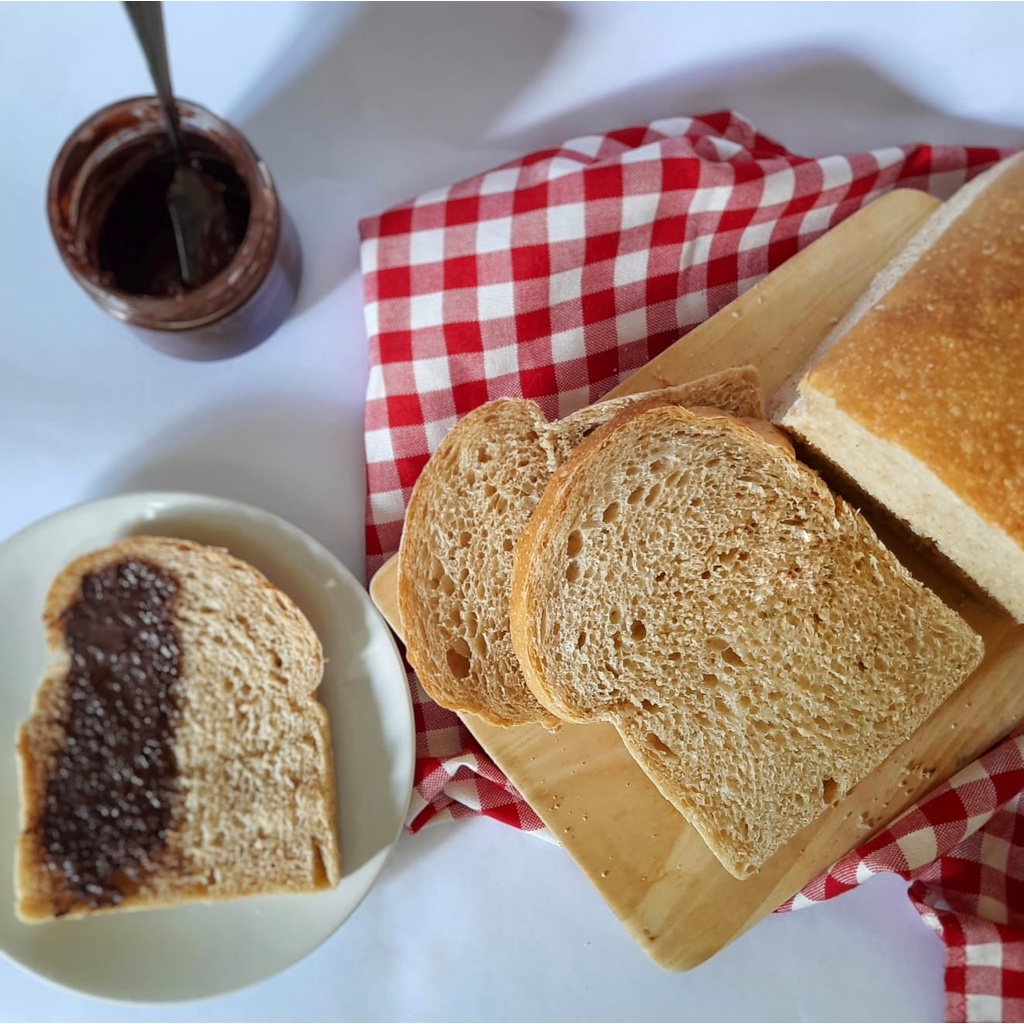 Jual Roti Tawar Gandum Sourdough | Roti Tawar Vegan | Roti Gandum ...