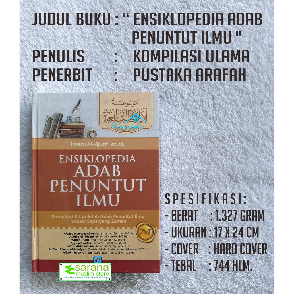 Jual BUKU ENSIKLOPEDIA ADAB PENUNTUT ILMU (Kompilasi Kitab-kitab Adab ...