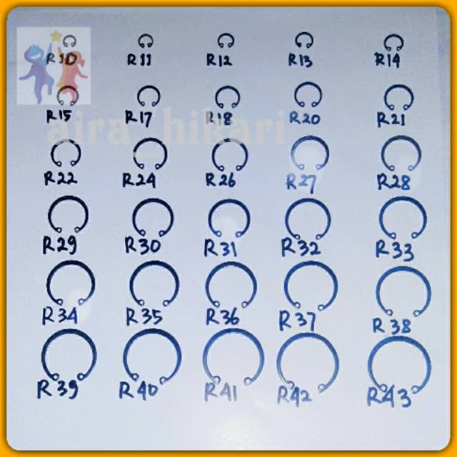 Jual Snap Ring dalam R 36. ( Internal retaining Ring ). Circlip