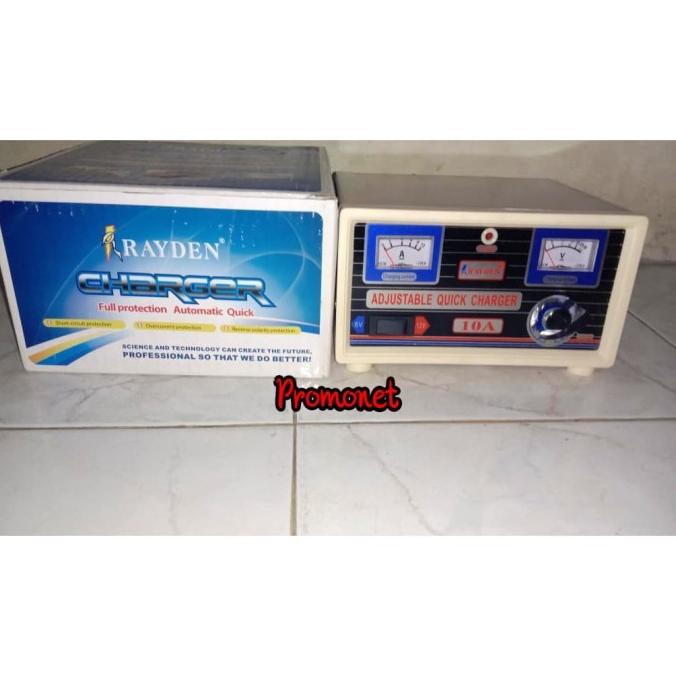 Jual RAYDEN Charger Aki 10 Ampere OTOMATIS, cas aki otomatis 6-12v/ 10A