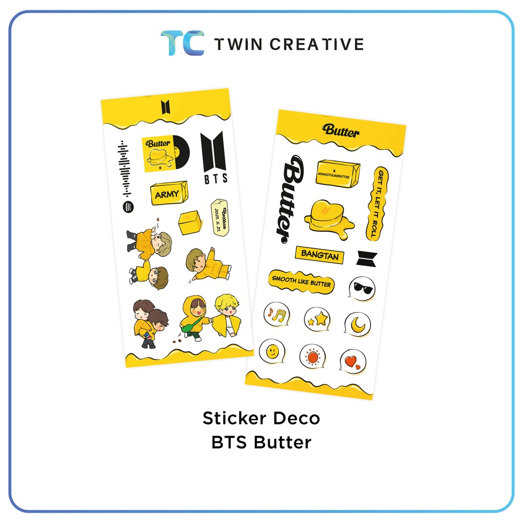 Jual Sticker Deco Set BTS Butter Sticker Pack - Cetak Stiker BTS Butter ...