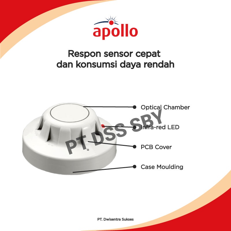 Jual Apollo S65 Conventional Smoke Detector with Flashing LED | Shopee ...