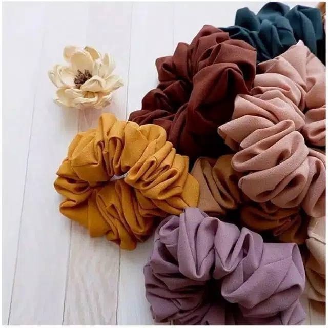 Jual (AKSESORIS & SOUVENIR) KUNCIR RAMBUT SCRUNCHIE JUMBO CEMOL HIJAB ...