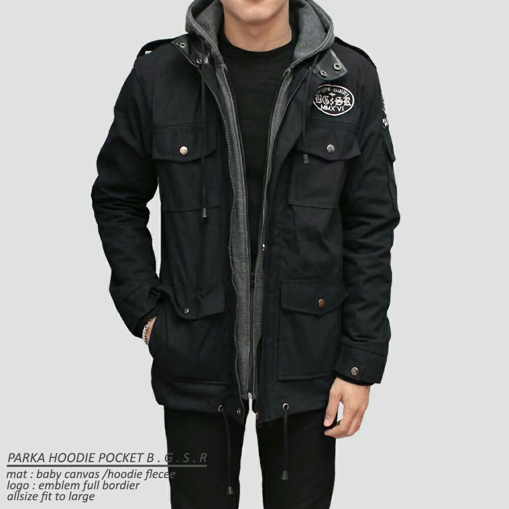 Jaket parka hoodie outlet