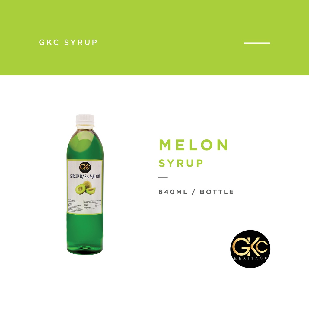Jual Sirup Melon / Honeydew Syrup Minuman GKC Heritage 640 ml (Import