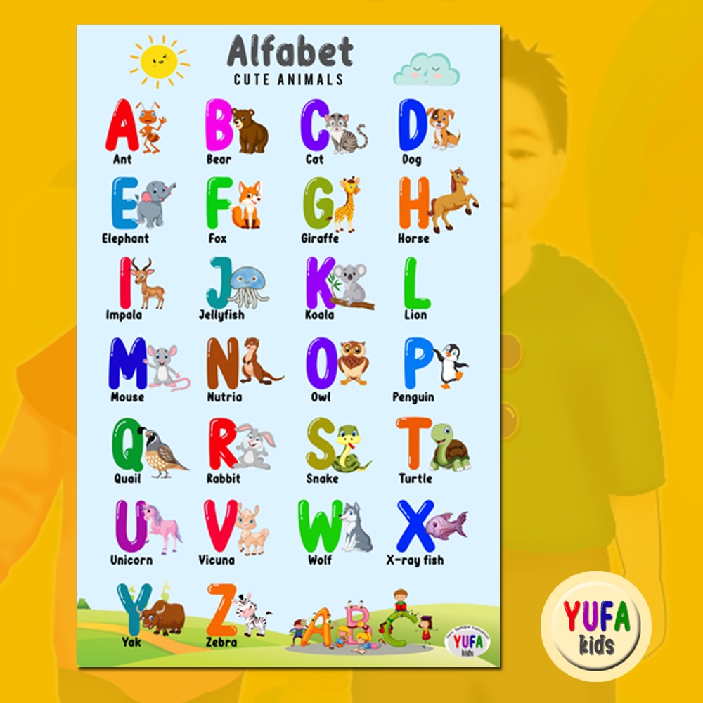 Jual 040 Poster Mengenal Alfabet 3- Poster Edukasi Anak - Poster ...