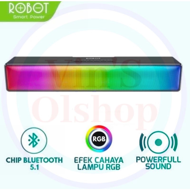 Jual Speaker Robot RB580 Bluetooth 5.1 RGB Led/Powerful Soundbar Stereo ...