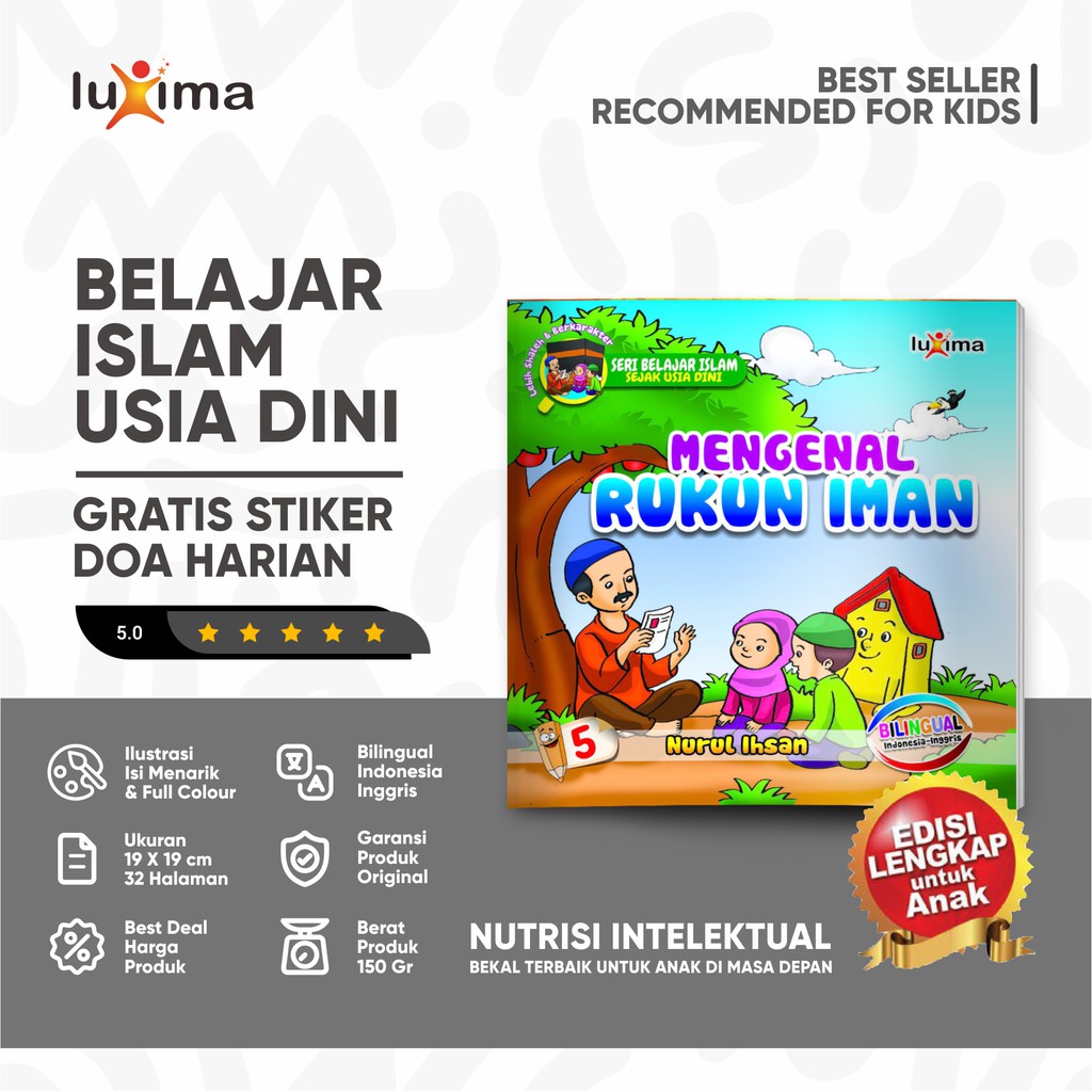 Jual Mengenal Rukun Iman - Seri Belajar Islam Usia Dini 5 / Buku Cerita ...