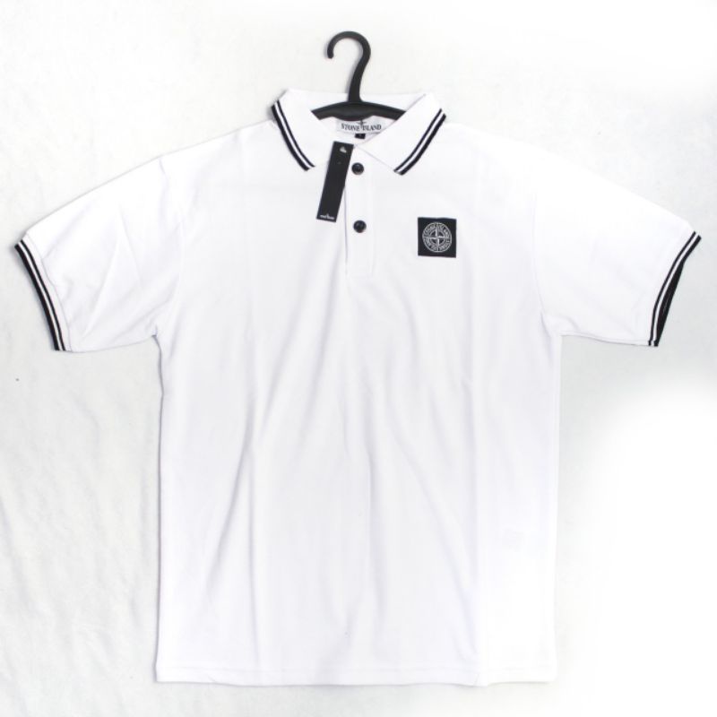 Jual Kaos Polo Stone Island Casual Fulltag Label Pria Wanita