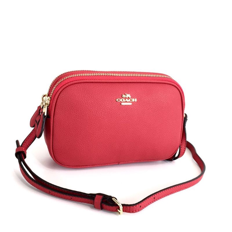 Jual Coach Crossbody Pouch In Pebbled Leather Shopee Indonesia