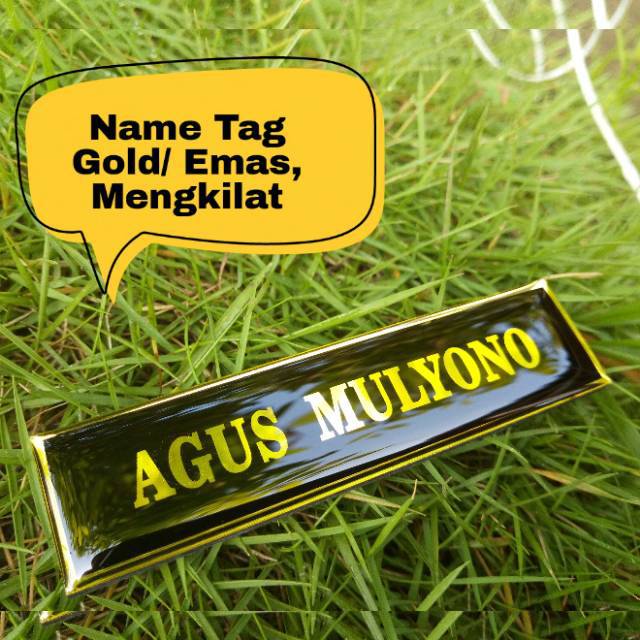 Jual Name Tag / Nama Dada Gold Emas | Shopee Indonesia