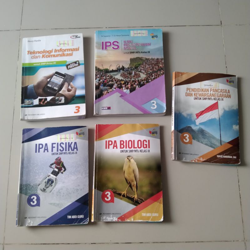 Jual BUKU KELAS 9 3 SMP Penerbit Erlangga (Bekas) | Shopee Indonesia