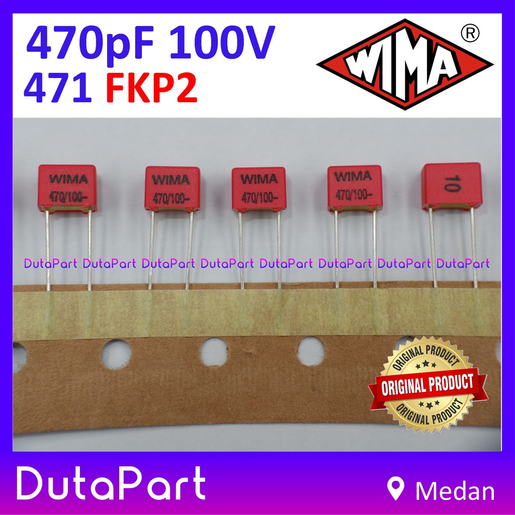 Jual 100V 470pF 471 10% PITA FKP2 FKP 2 WIMA Film Capacitor Made In ...