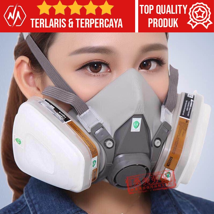 Jual Masker Anti polusi Virus Gas Half Facepiece Respirator Half Gas ...