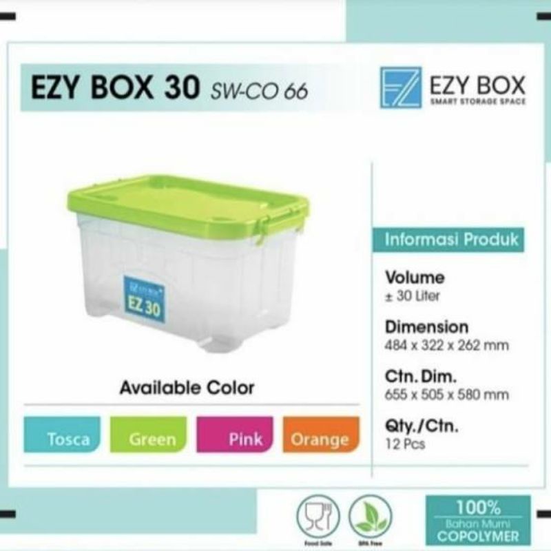 Jual Container Box /Kotak Penyimpanan Ezy Box Cb 30L Vindo Biggy ...