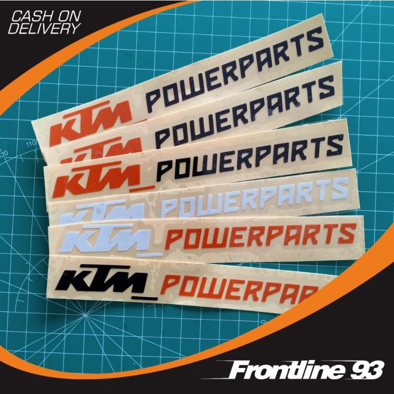 Jual Cetak Sticker Cutting Logo Ktm Power Parts Custom Stiker Cutting