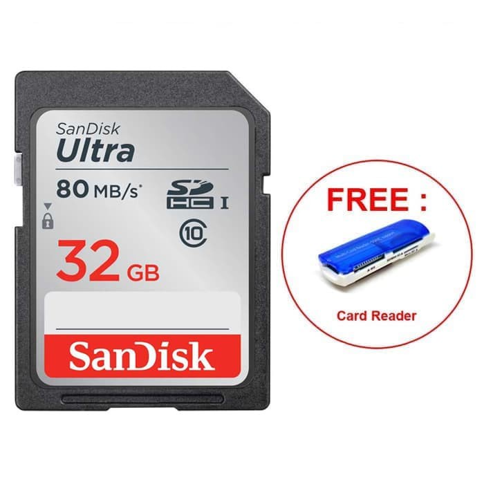 Jual Sandisk SD Ultra Memory Card Kamera 32GB (100MB/S) Canon Nikon