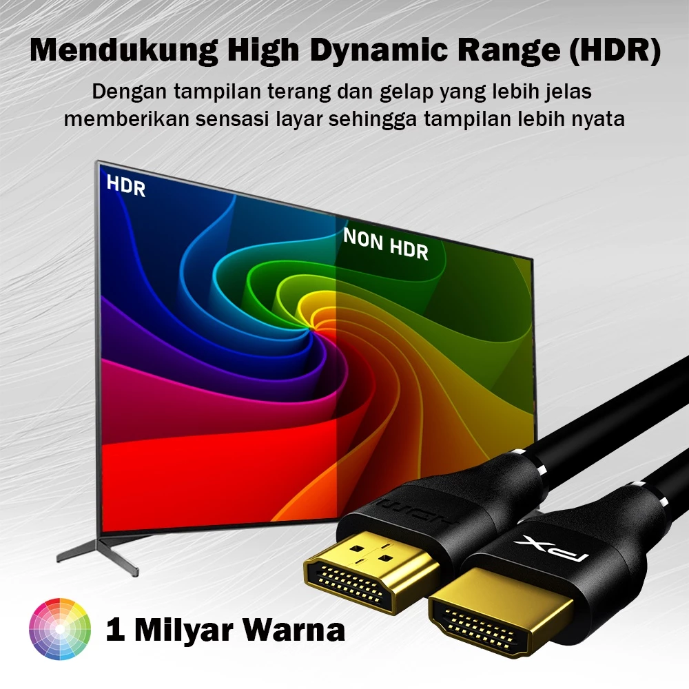 Kabel HDMI 2.1 High Speed UHD 8K HDR HDMI Cable 0.6M PX HDMI-0.6X