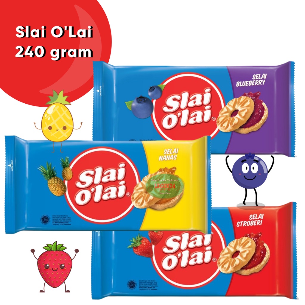 Jual Biskuit Selai Slai O'lai Family Pack 192 Gr Gram Buah Strawberry ...